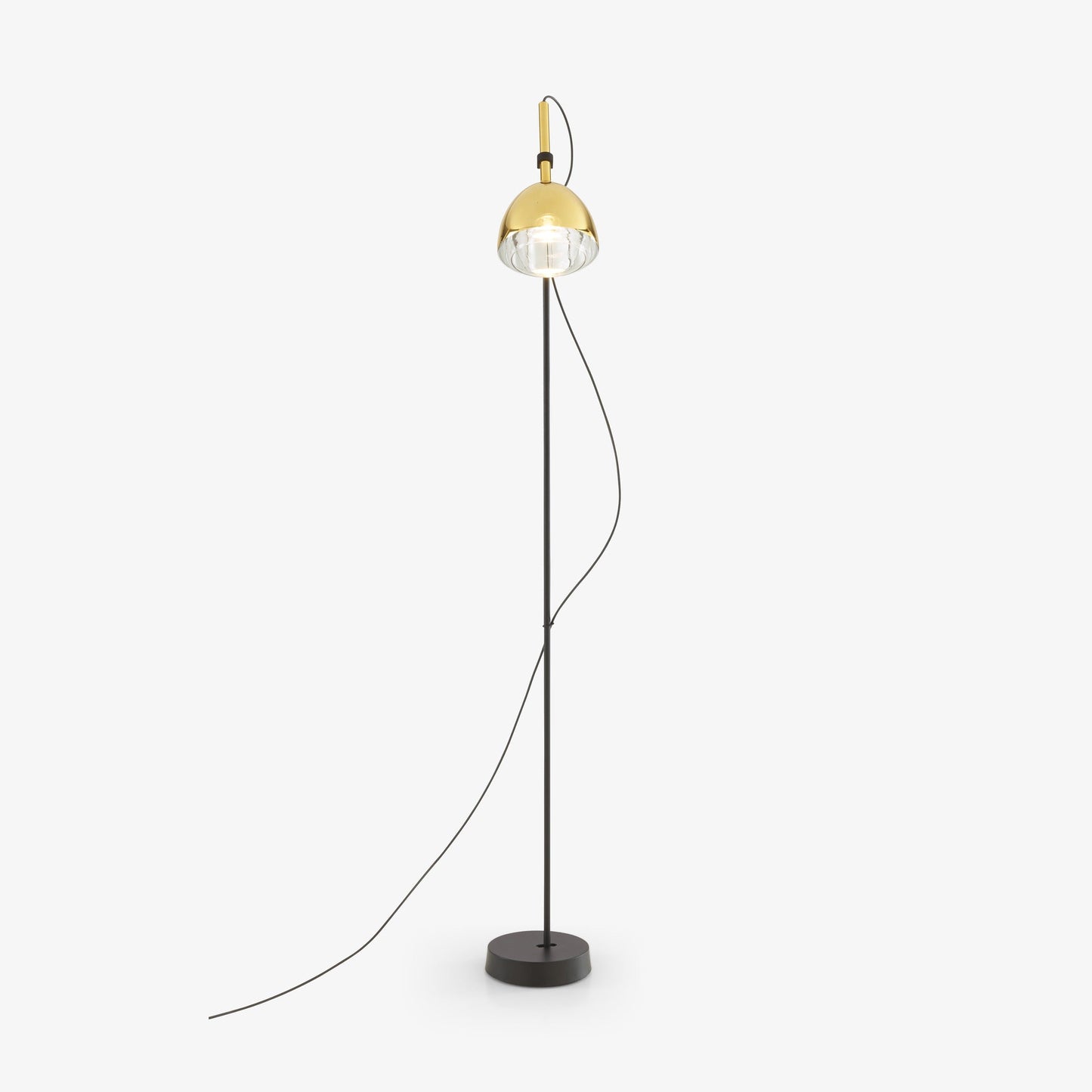 BRASS BELL - LED adjustable brass floor lamp.
