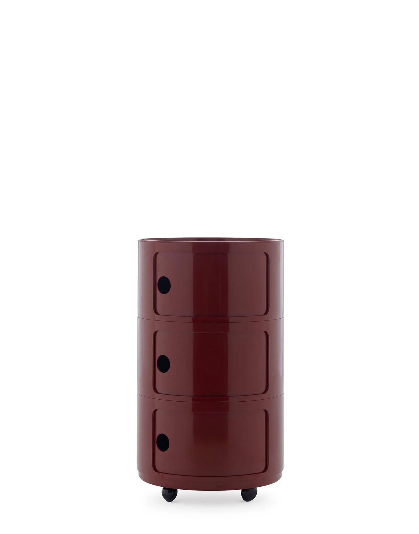 Componibili Big storage unit, 3 modules, burgundy