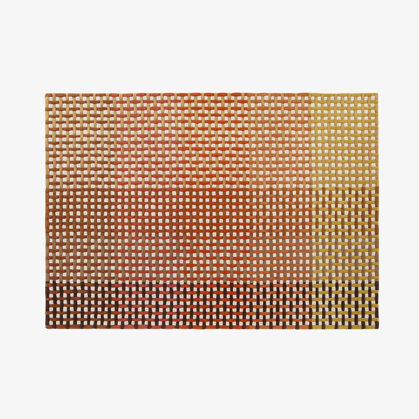 ENTRELACS - Handmade rectangular wool rug.