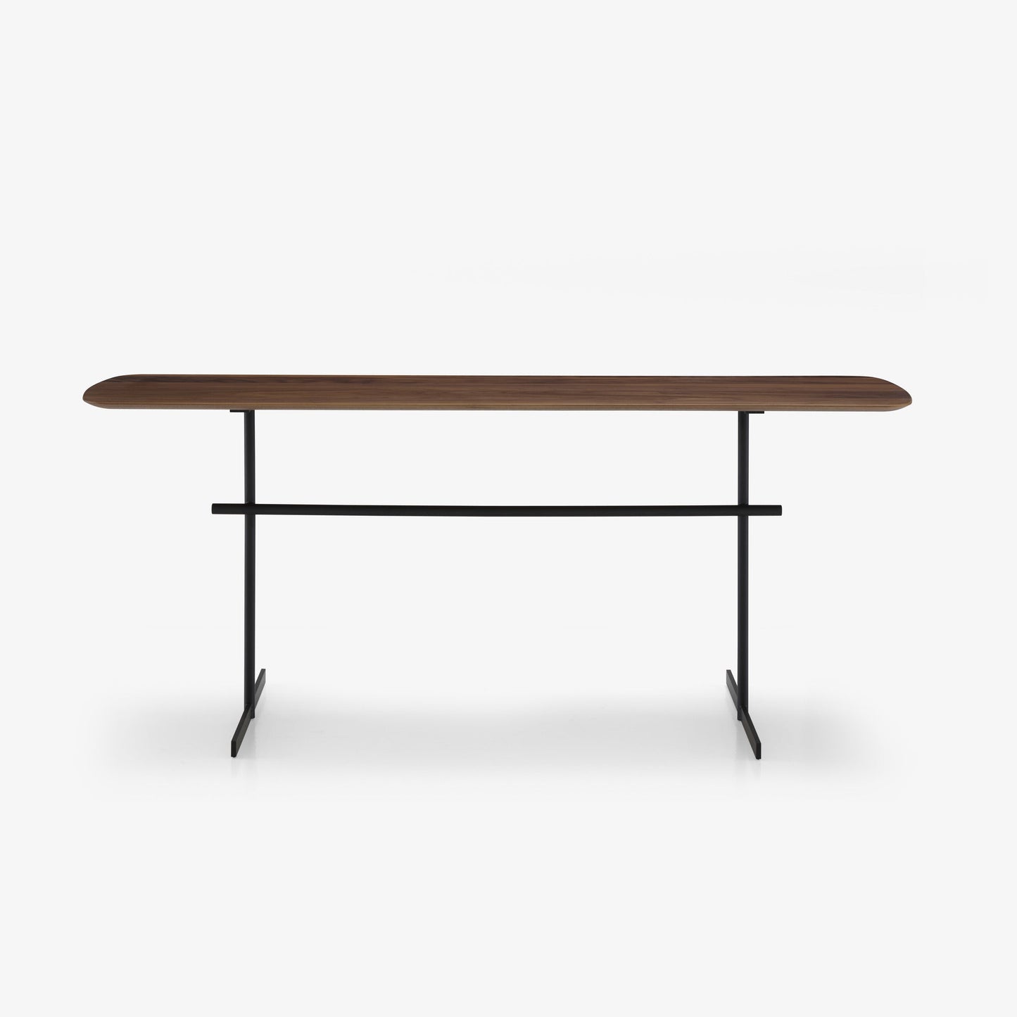 PRADO - Rectangular steel and wood coffee table.