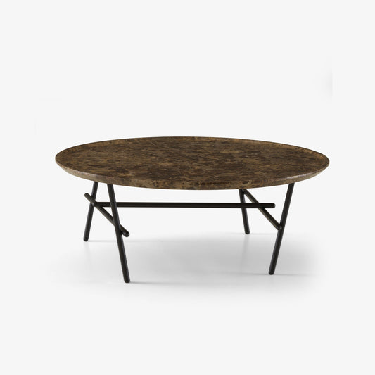 YURAGI - Low round marble coffee table.