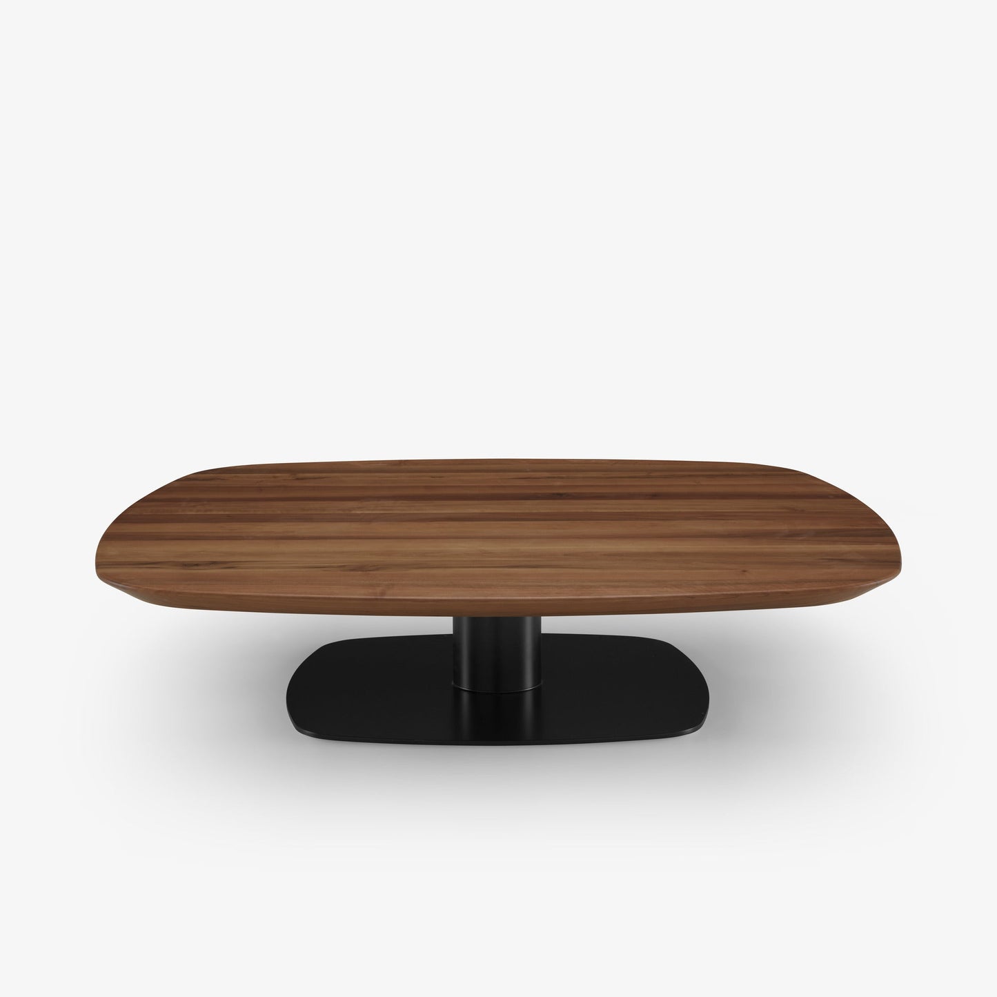 ALSTER - Low square walnut coffee table.
