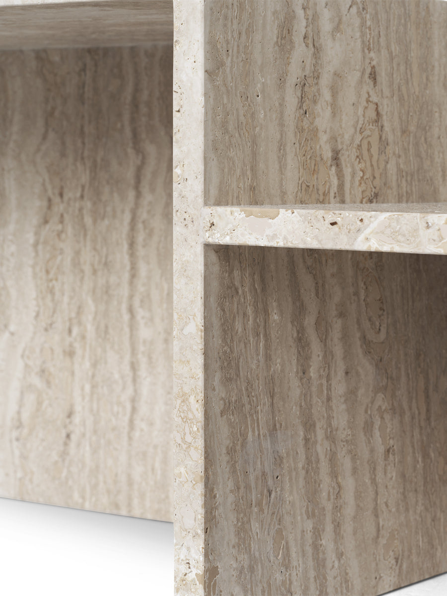 Distinct coffee table, travertine