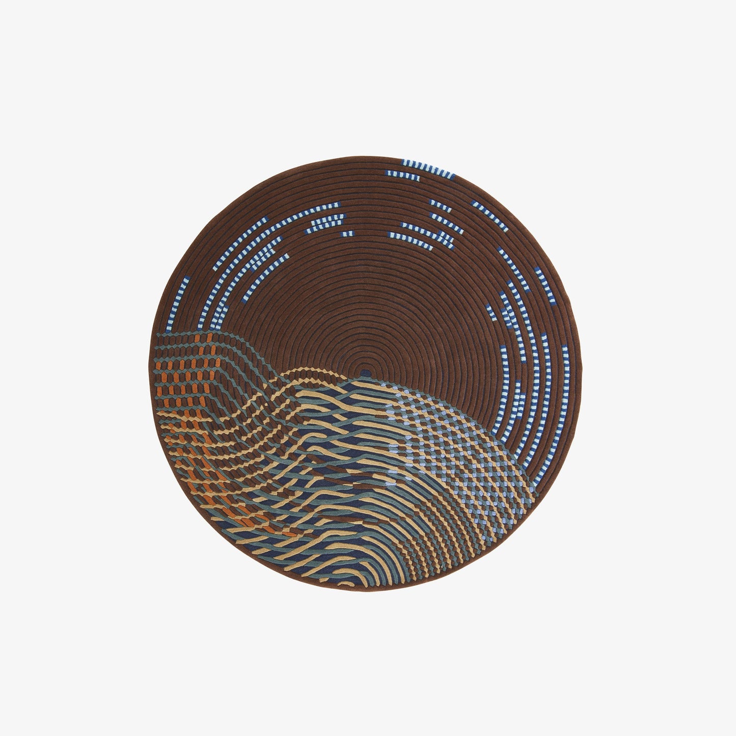 NOCTAMBULE - Patterned round rug.