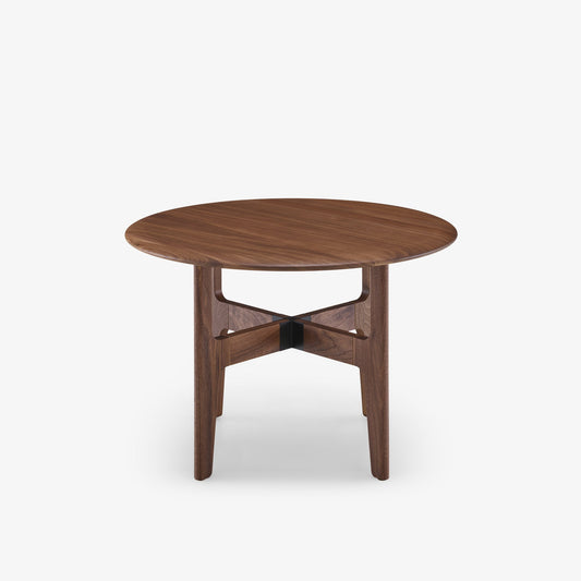 NODUM - Round solid wood coffee table.