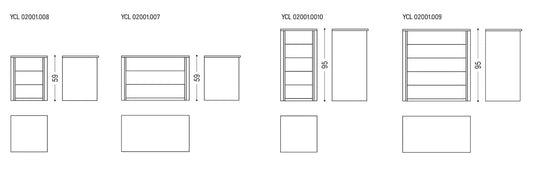 DRAWERS WITH PUSH-PULL SYSTEM,ON METAL RUNNERS (Request Info)