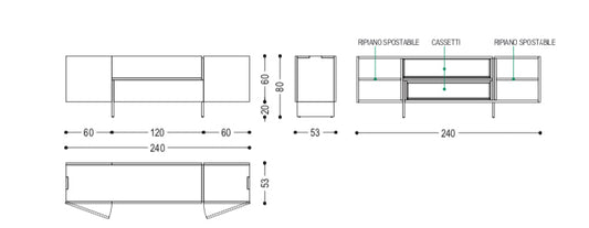 AKI - Solid wood sideboard with drawers and doors (Request Info).