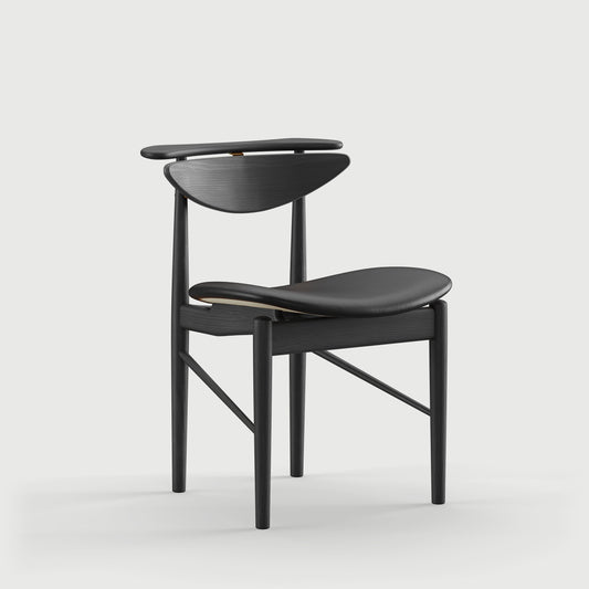 THE READING CHAIR by House of Finn Juhl #Oak Black Painted / Vegetal | 98 | Black