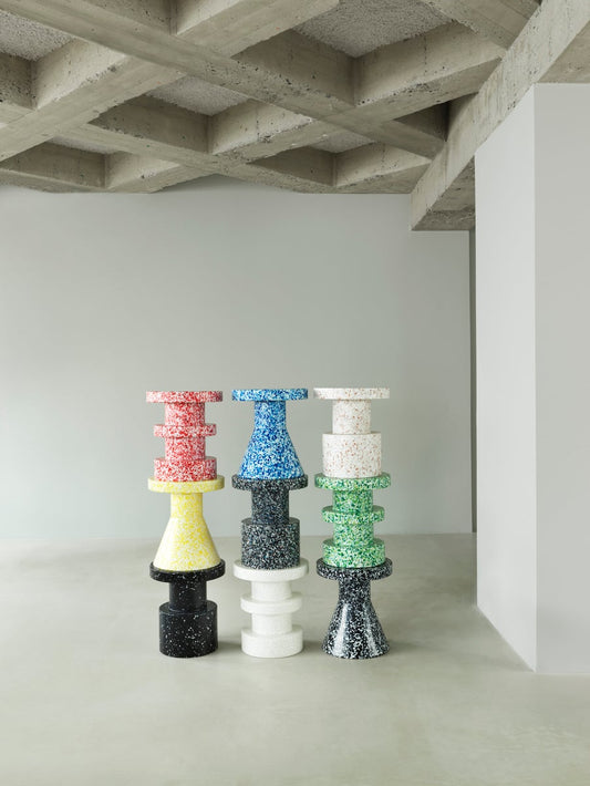 Bit stool, white