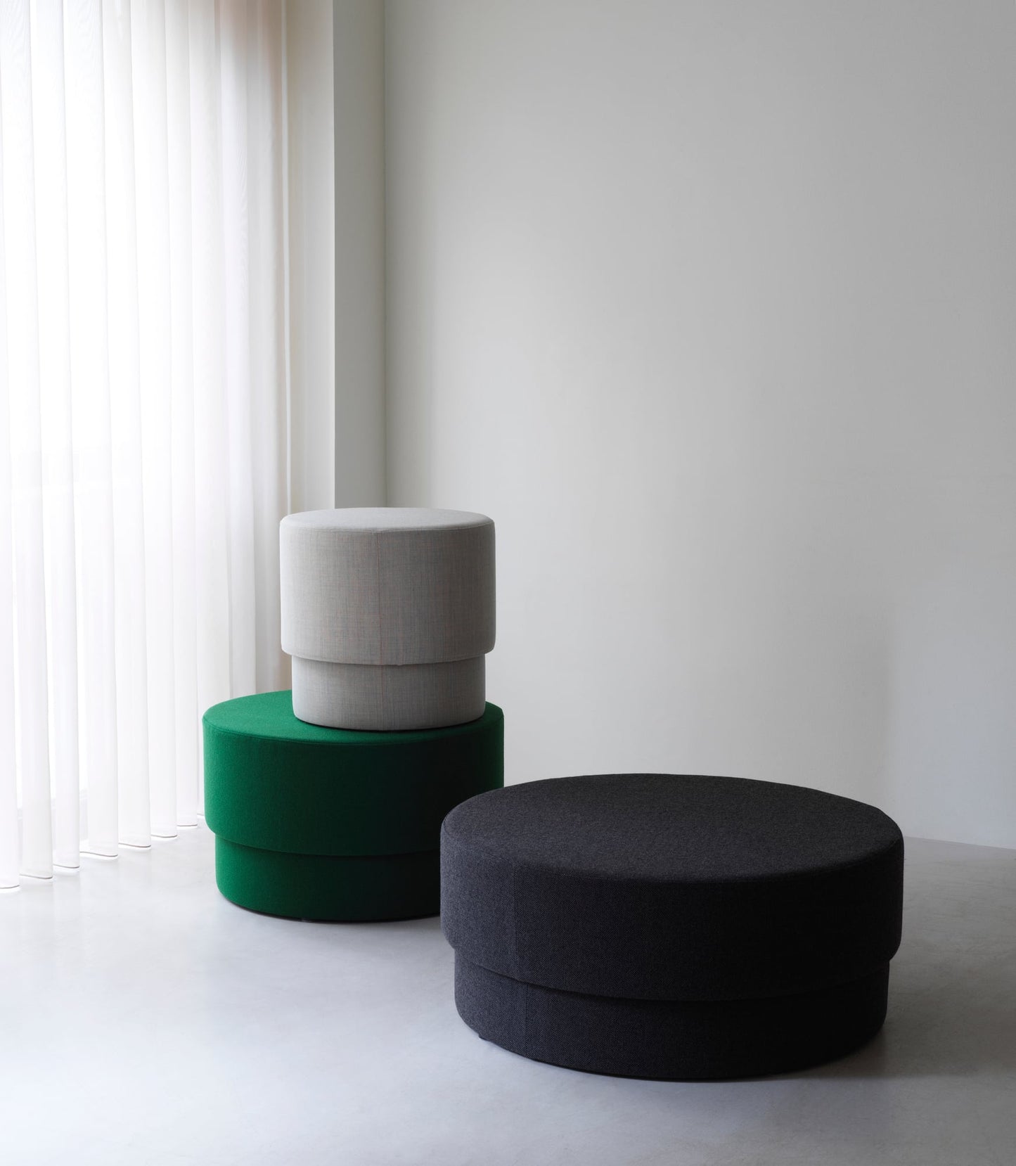 Silo pouf, medium, green