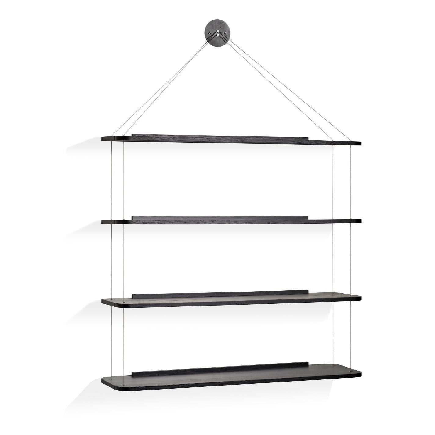 LIBRERIA PENSILE - Floating oak bookcase.