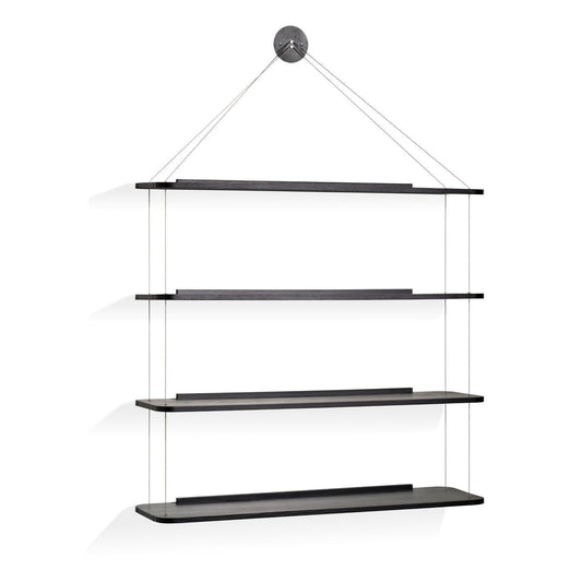 LIBRERIA PENSILE - Floating oak bookcase.