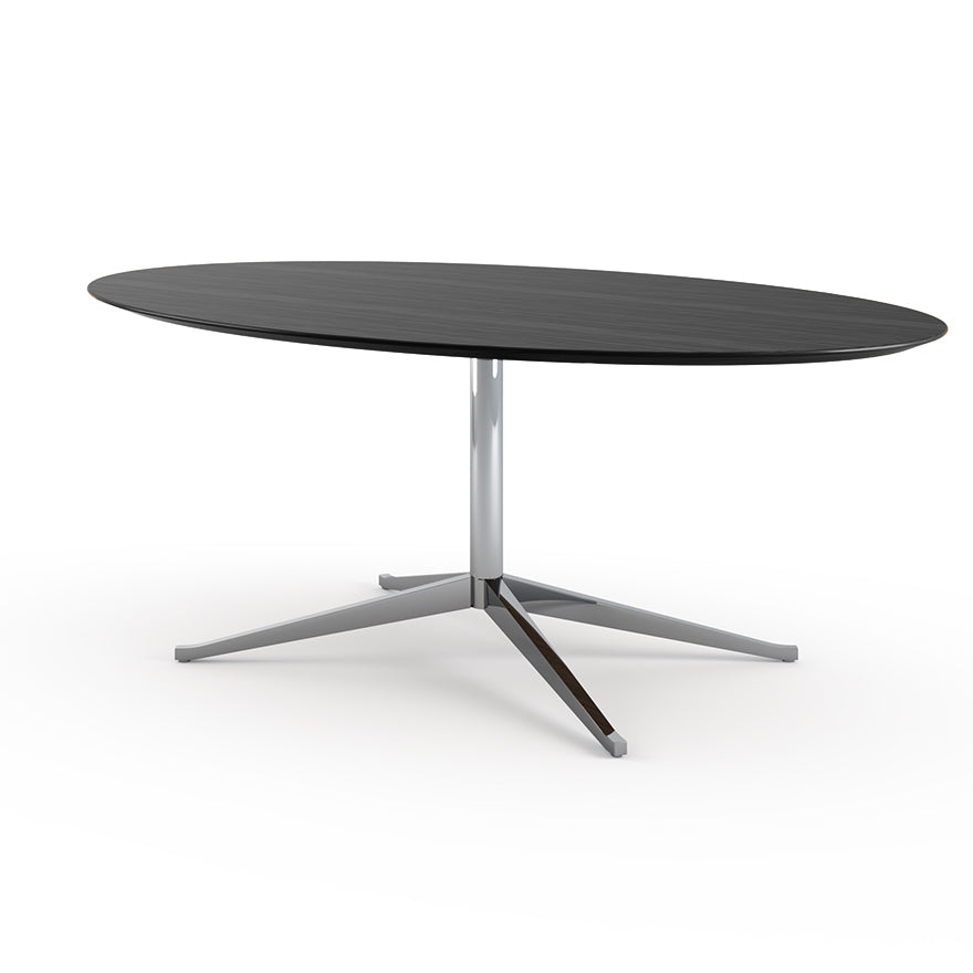 Florence Knoll Table Desk - Oval Wood Writing Desk 198x121.