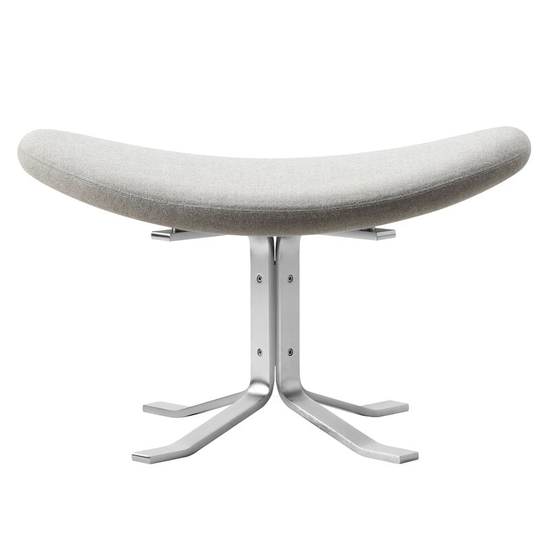 Corona ottoman by Fredericia #brushed chrome - Gabriel Capture 4101 #