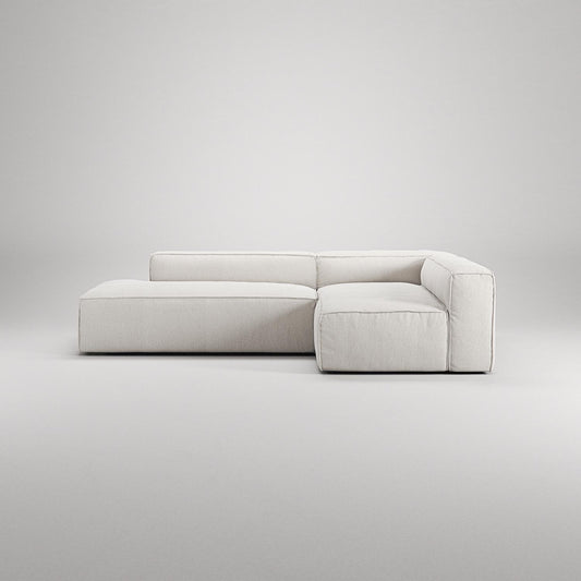 Decotique Grand 3-Seater Lounge Sofa Open End Left Steam/ White