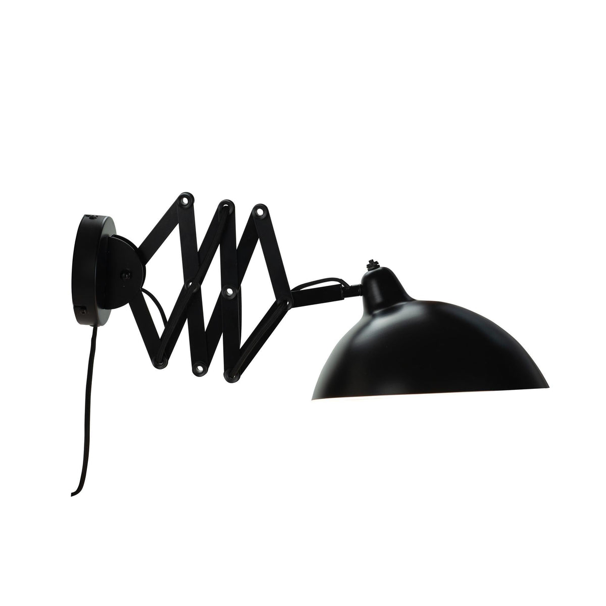 Dyberg Larsen Futura Wall Lamp With Folding Arm Matt Black and White