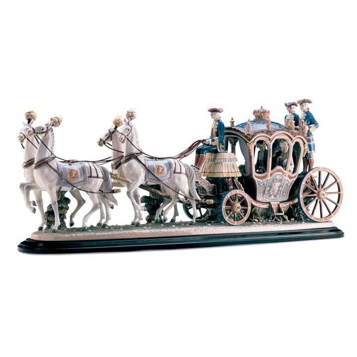 XVIIIth Century Coach Sculpture by Lladró