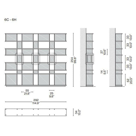 Nuage Type MX Wall (Model - 292x35xH254)