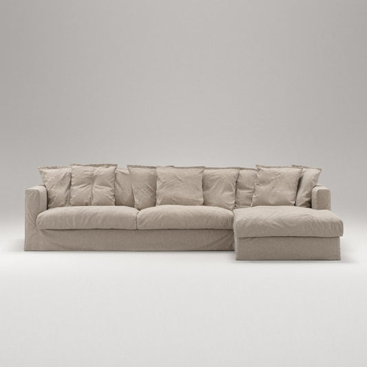 Decotique Le Grand Air 3-Seater Sofa Chaise Right Savage Linen