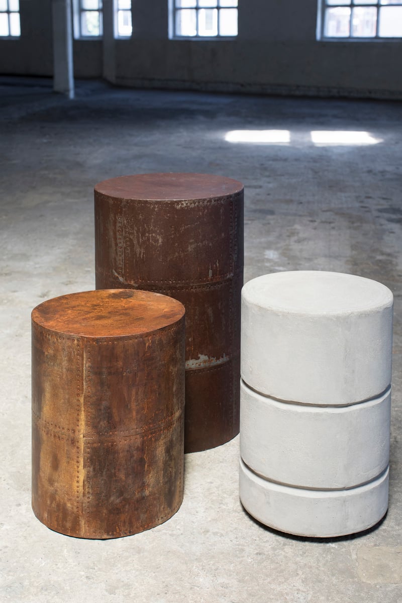 Pawn stool, 45.5 cm, concrete