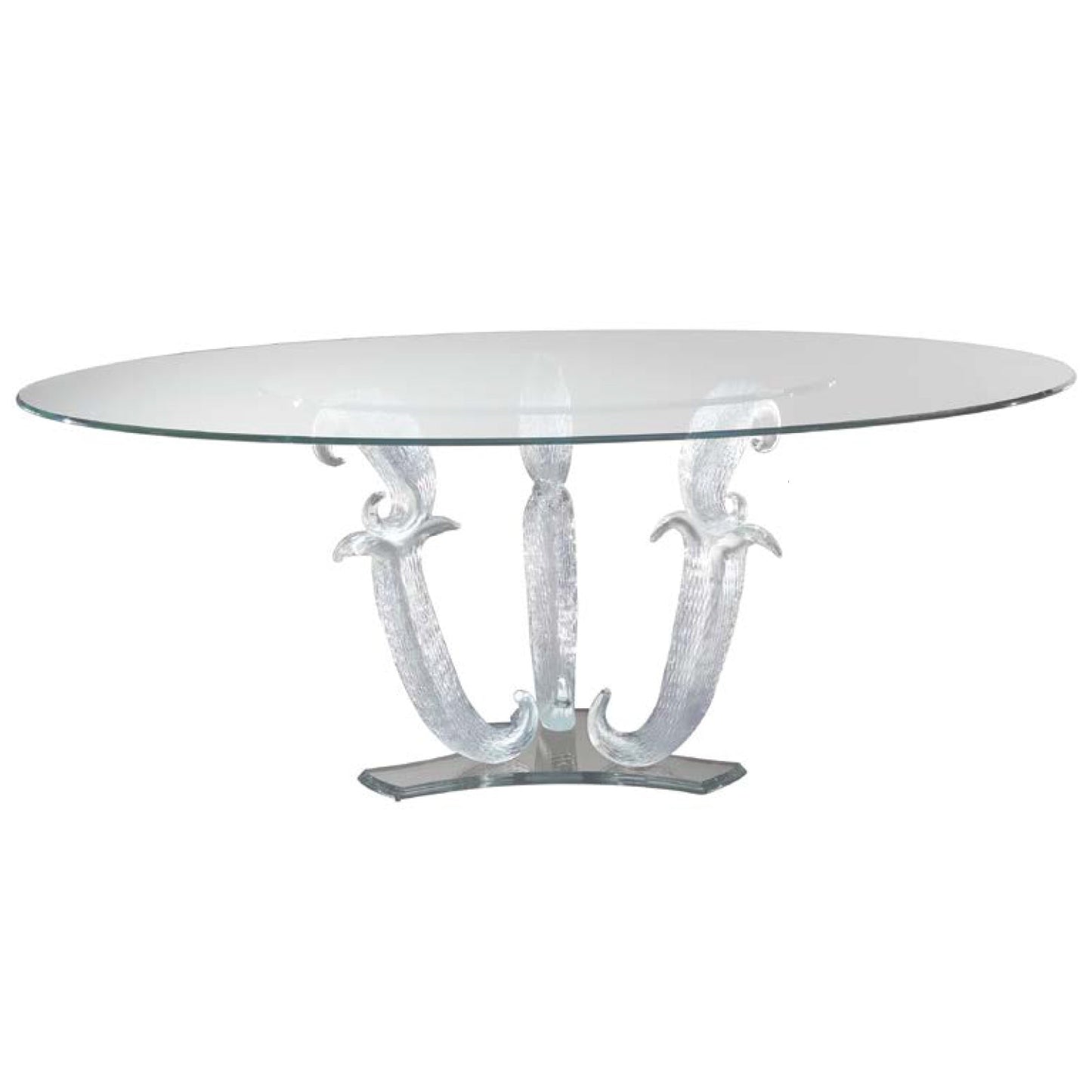 CASANOVA 72 - Round glass dining table with Lazy Susan