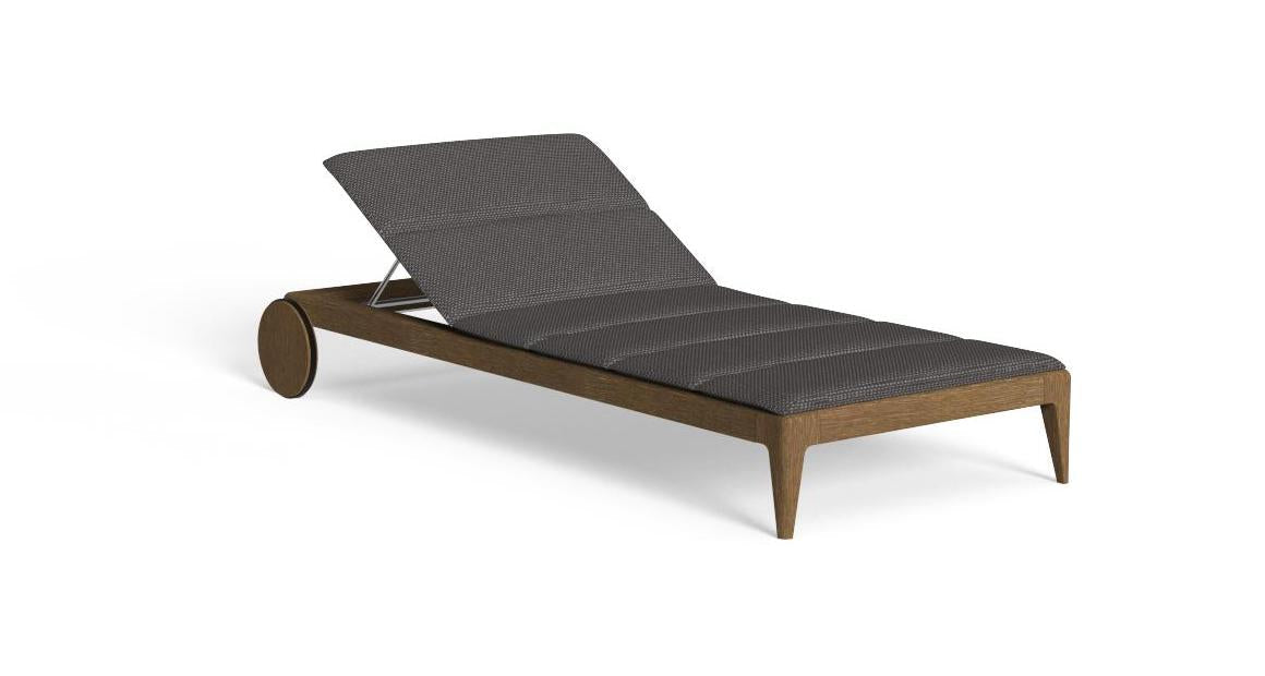 CRUISE TEAK - Recliner sun lounger with castors (Request Info).
