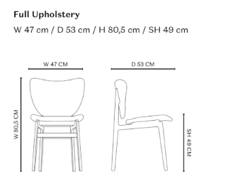 ELEPHANT FULL UPHOLSTERY - Fabric and oak chair (Request Info).