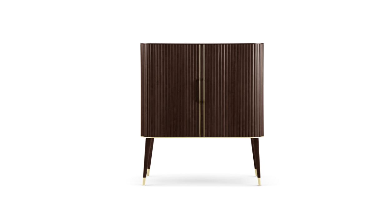 Eden-Rock Cabinet by Roche Bobois #cabinet wooden top/Cherry : Wengé