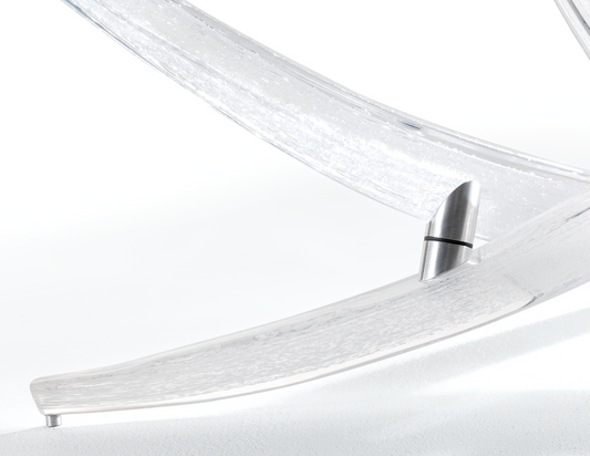 FILI D'ERBA - Demilune glass console table