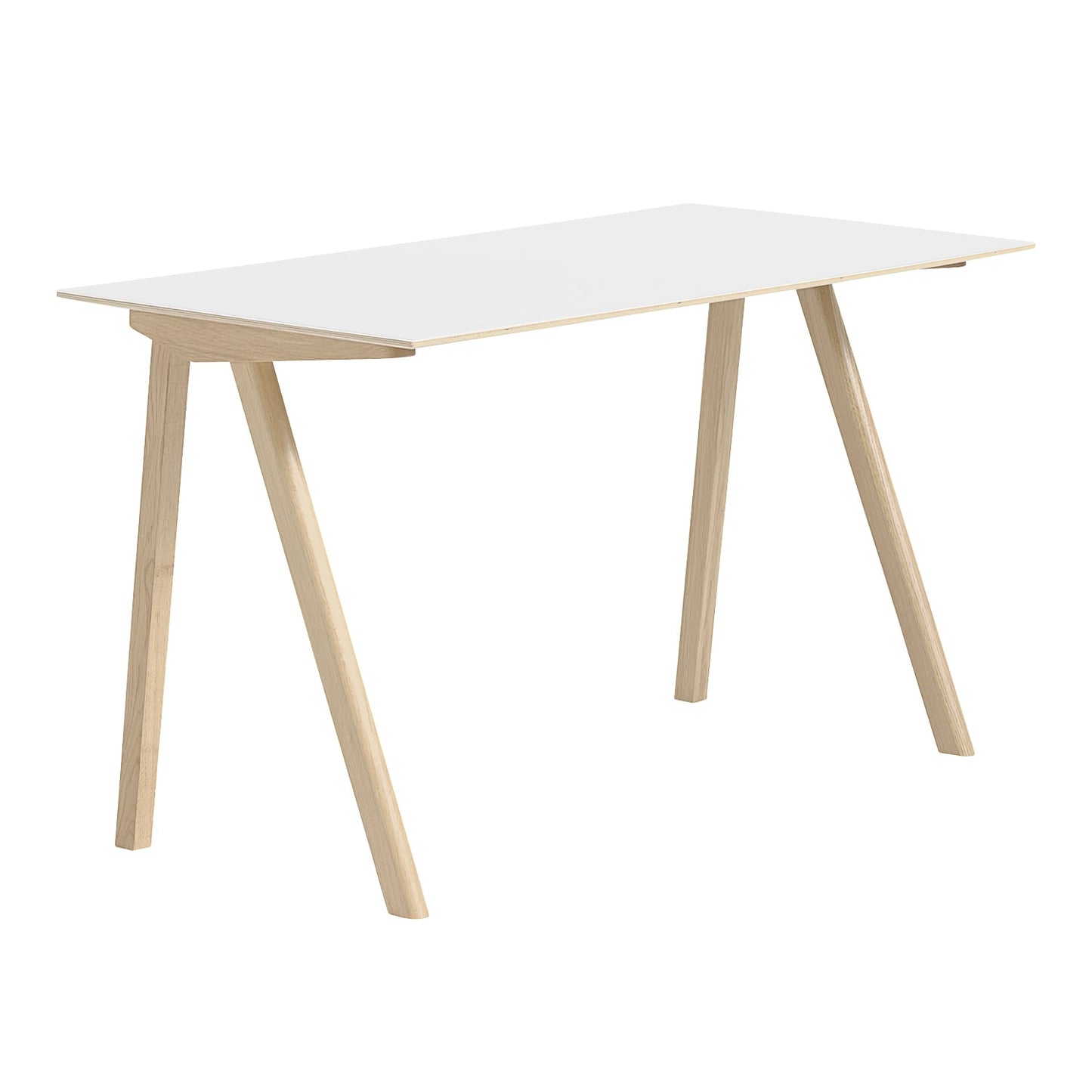 CPH90 2.0 desk, 130 x 65 cm, lacquered oak - white laminate