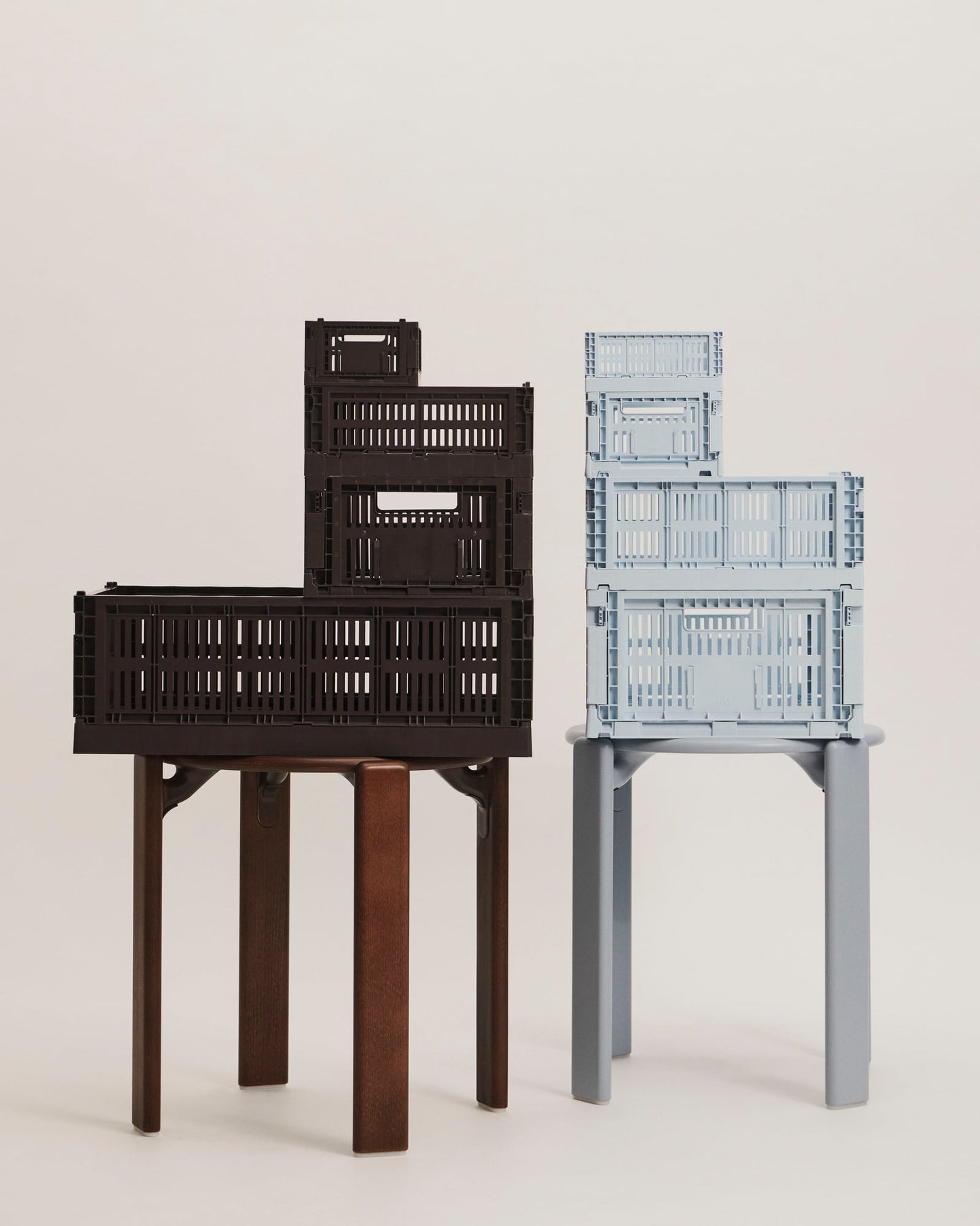 Colour Crate Mini, recycled plastic, 2 pcs, soft blue