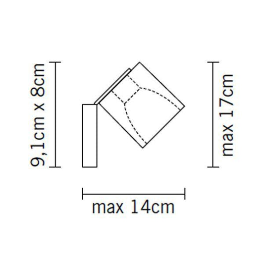 Fabbian Ice Cube Classic Wall & Ceiling Light Clear