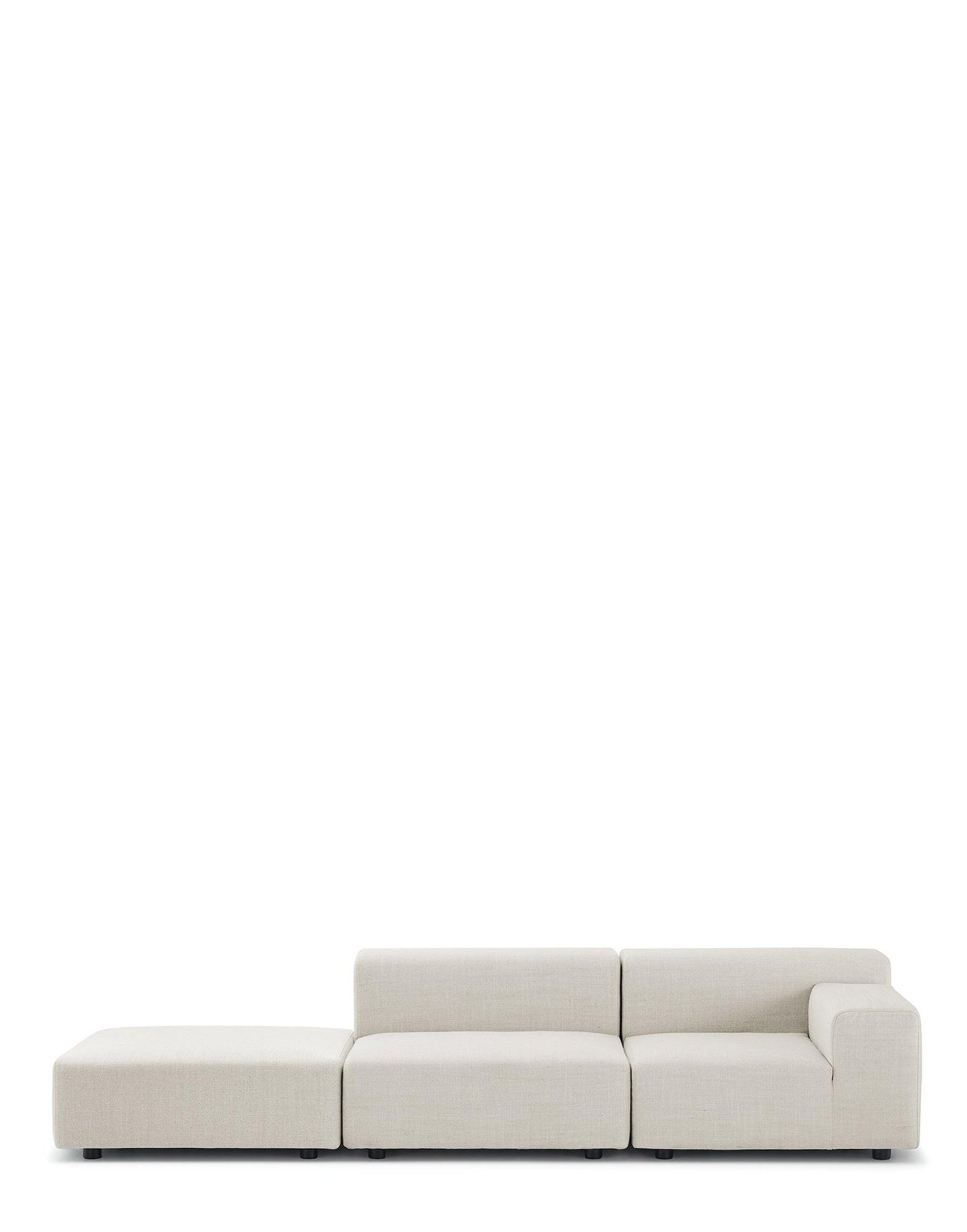 Plastics Outdoor Two-Seater Sofa + Pouf.