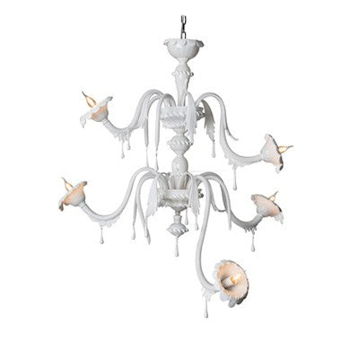 AU REVOIR - Glass chandelier.
