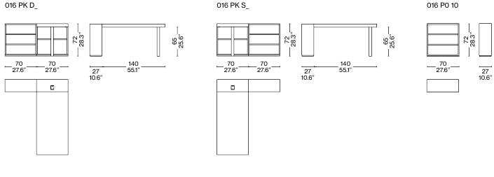 LC16 Bureau desk (office desk)