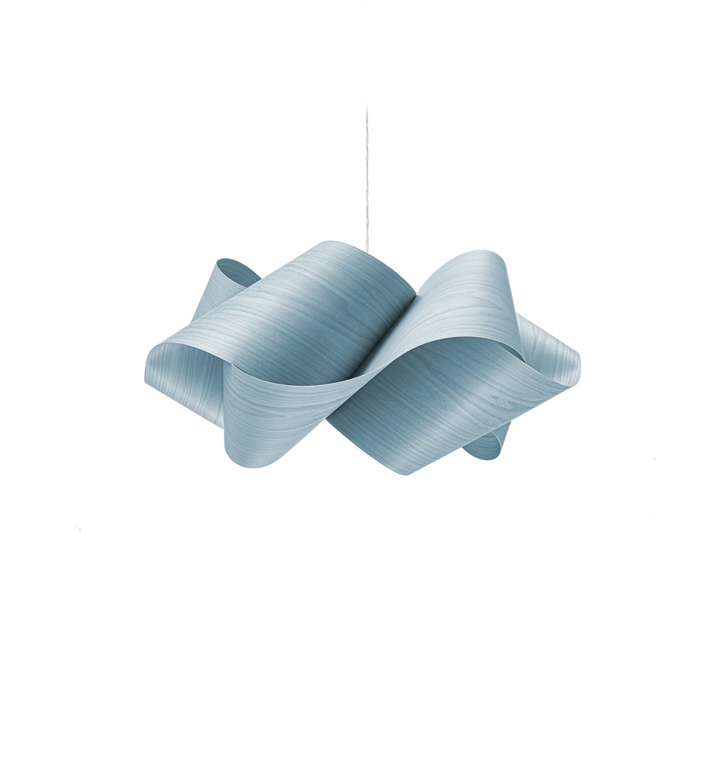 SWIRL - Handmade wood veneer pendant lamp.