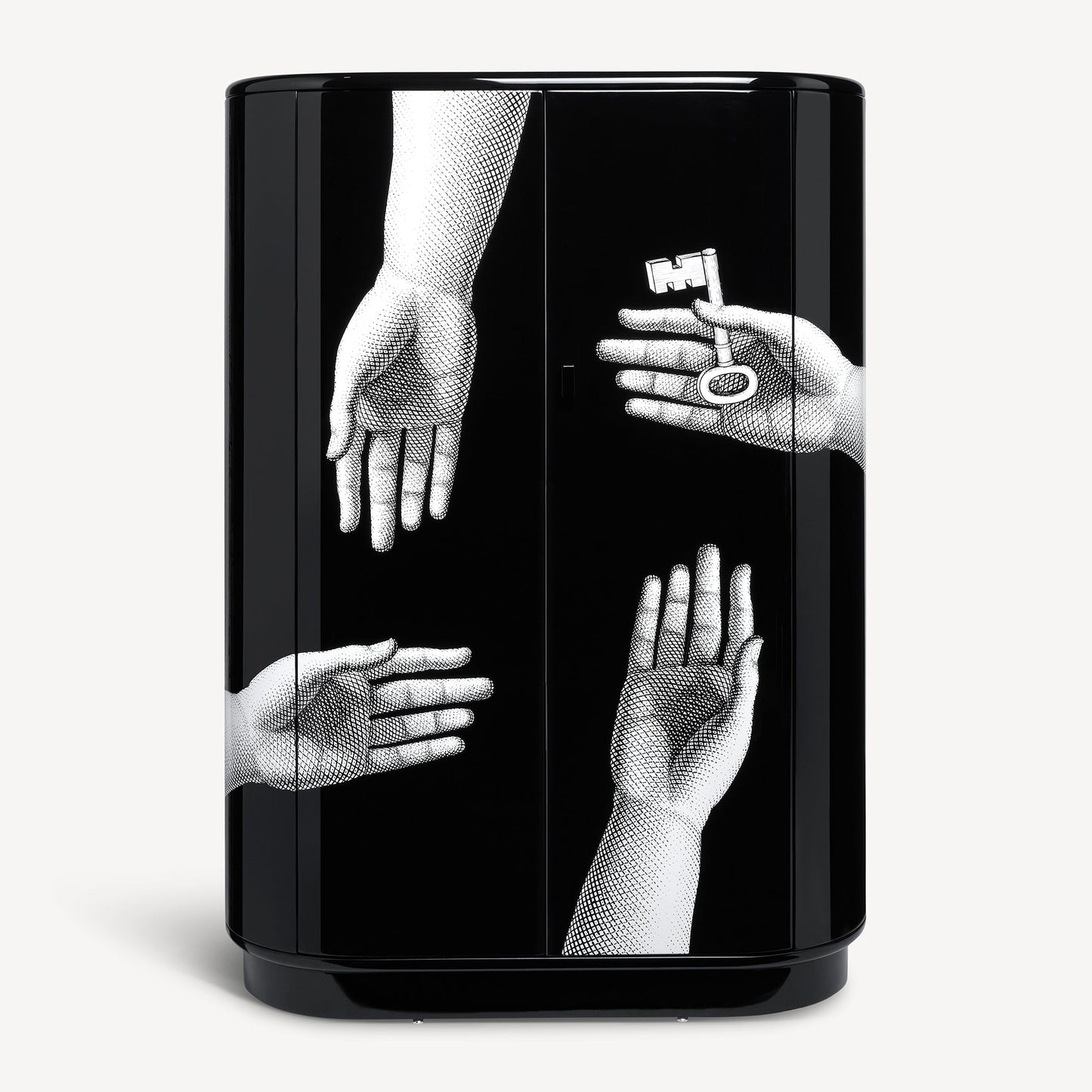 Curved Cabinet Mani con Chiave e Serratura