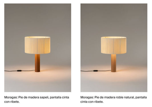 MORAGAS - LED Sapele wood table lamp.