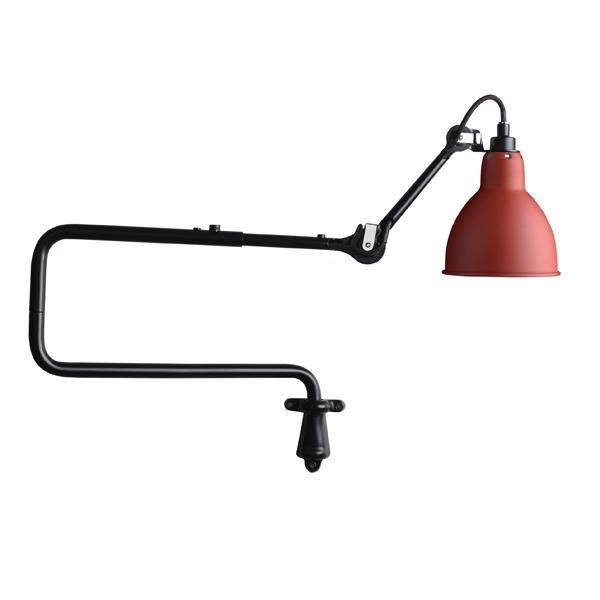 Lampe Gras N303 Wall Lamp Matt Black & Red