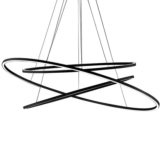 ELLISSE TRIPLE - LED extruded aluminium pendant lamp.