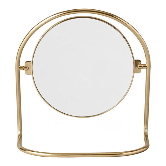 Nimbus table mirror by Audo Copenhagen #polished brass #