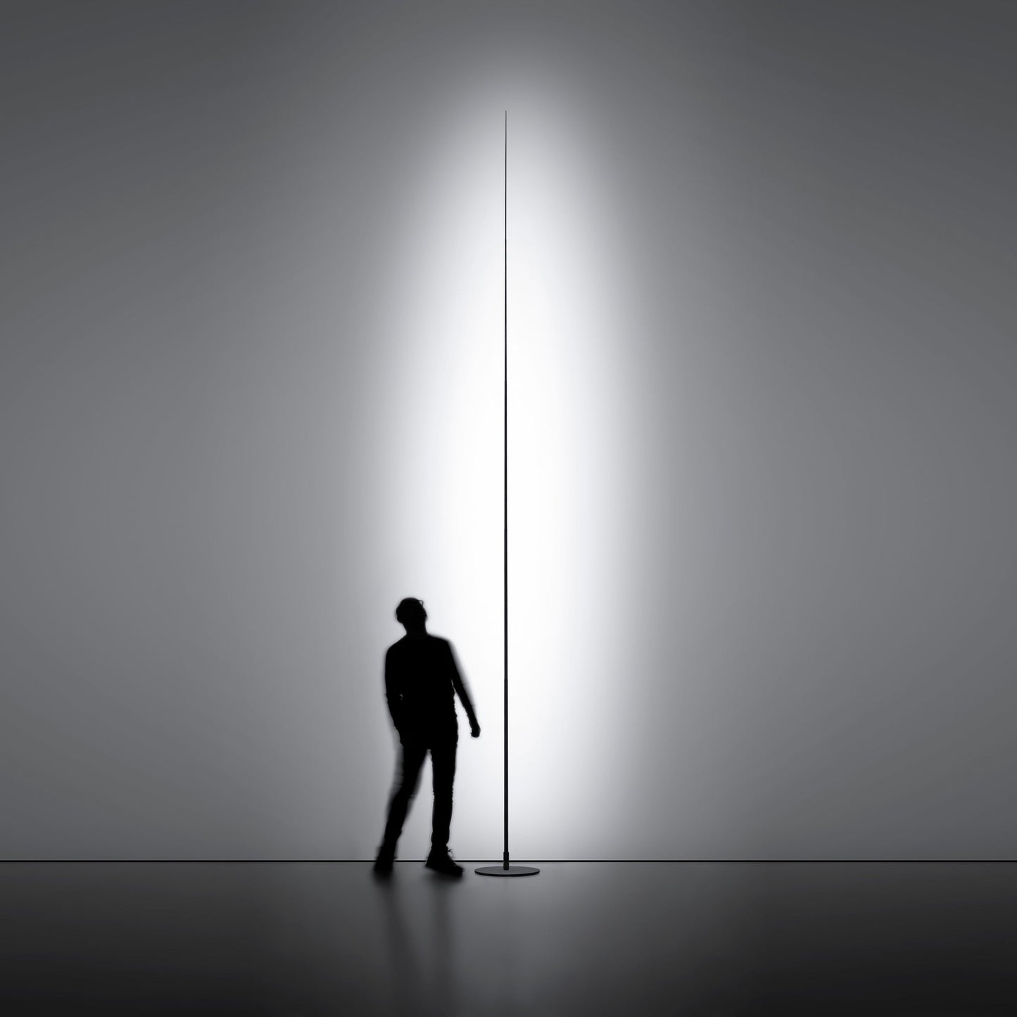 ORIGINE - LED glass-fibre and metal floor lamp.