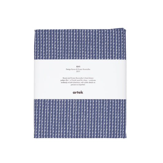 Artek Rivi Fabric, canvas cotton — blue/white
