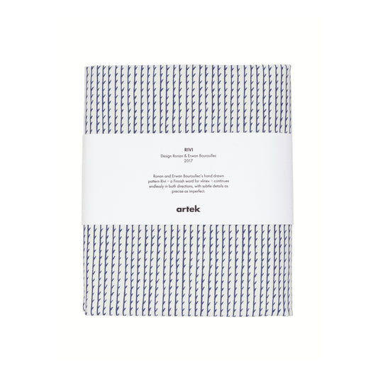 Artek Rivi Fabric, cotton — white/blue