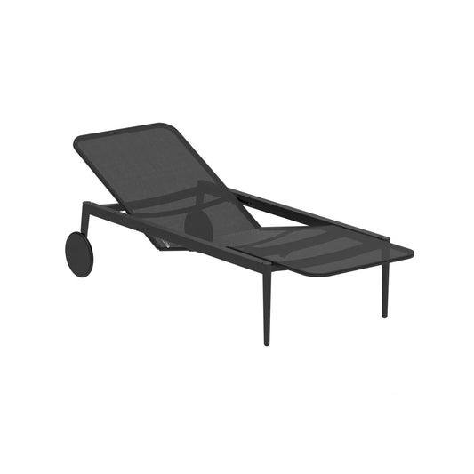 STYLETTO - Recliner Batyline sun lounger with castors (Request Info).