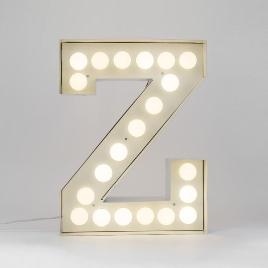 Metal Indoor Floor Lamp Vegaz Alphabet "Z" by Seletti
