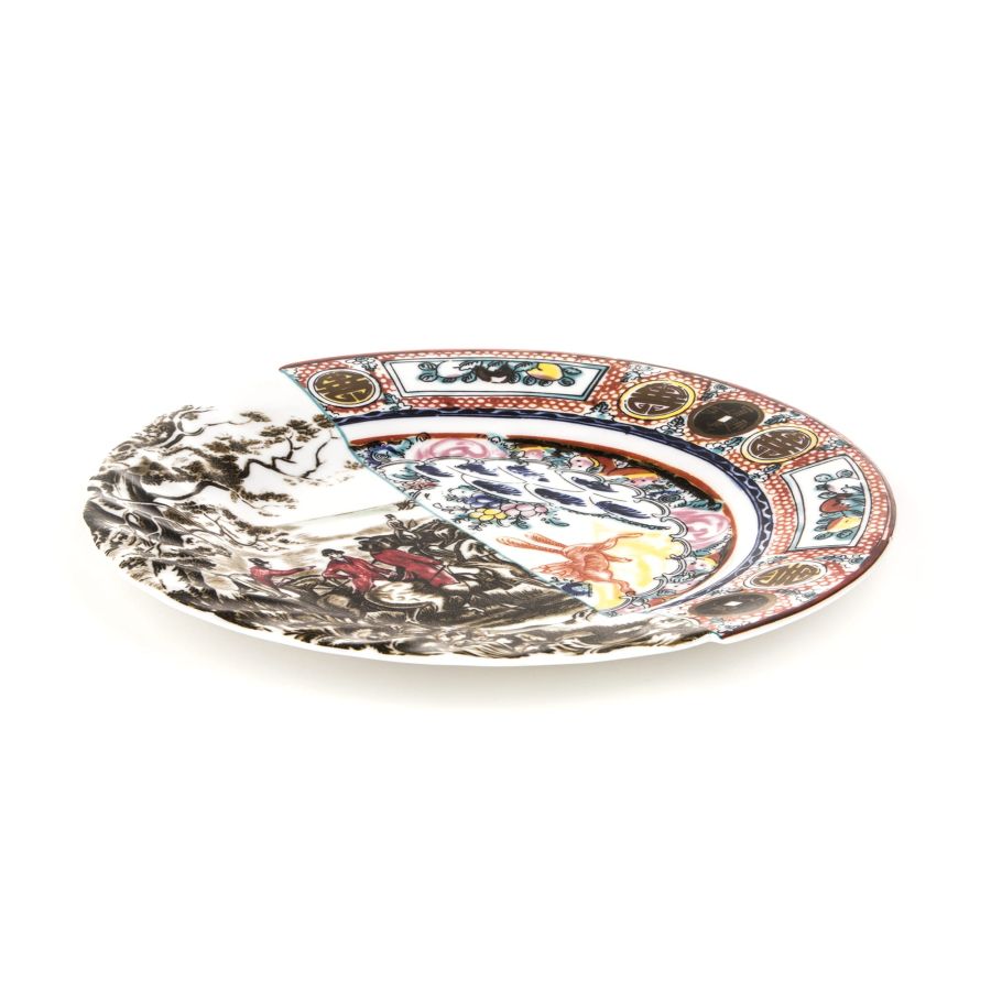 HYBRID EUSAPIA - Round porcelain dinner plate.