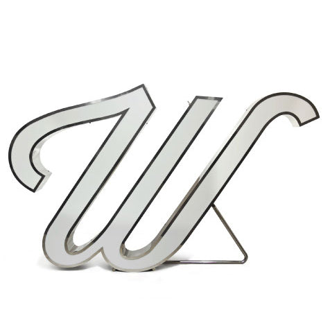 LETTER W - Light letter.