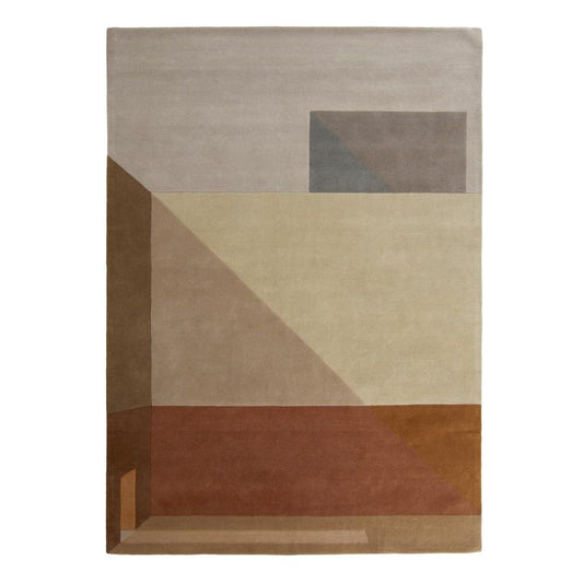 AGOSTO - Patterned rectangular wool rug.