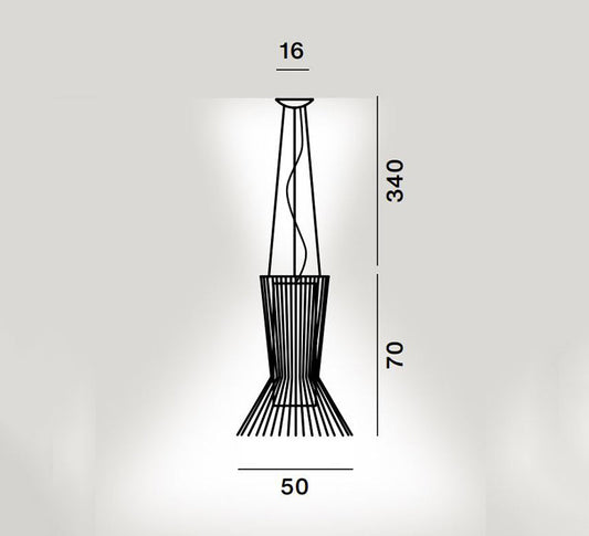 ALLEGRETTO VIVACE - Chrome plated pendant lamp (Request Info).
